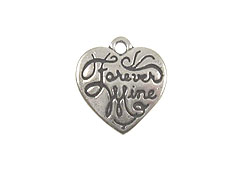 SP684 - Sterling Silver Forever Mine Heart Charm