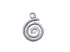 SP790 - Sterling Silver Spiral Charm with Jump Ring
