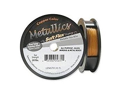 Soft Flex Metallics Duo of Beading Wire - Copper and Antique Brass Colors