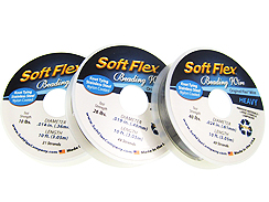 Soft Flex Beading Wire, Satin Silver, .024 Inch, 100 Feet