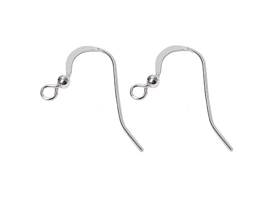 20 Sterling Silver Fish Hook Earrings Earwires w/Coil