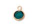 Emerald - Swarovski Crystal Rose Gold Plated Birthstone Channel Charms, 6.6 x 4.6mm