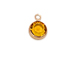 Topaz - Swarovski Crystal Rose Gold Plated Birthstone Channel Charms, 6.6 x 4.6mm
